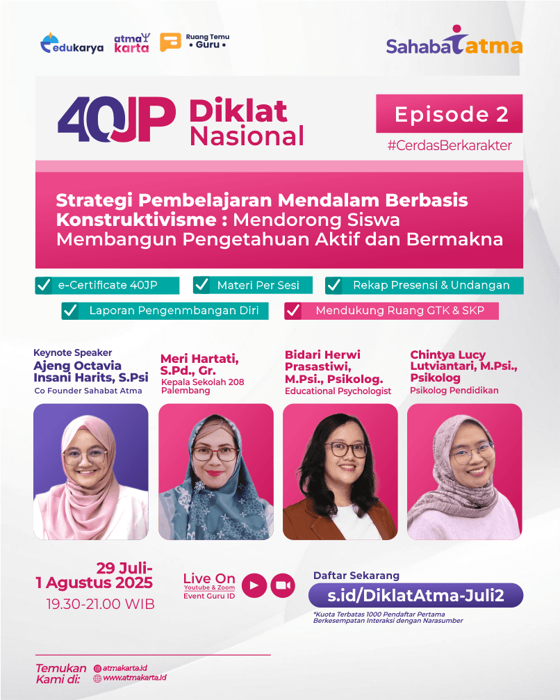 DIKLAT NASIONAL 40JP Strategi Pembelajaran Mendalam Berbasis Konstruktivisme : Mendorong Siswa Membangun Pengetahuan Aktif dan Bermakna 