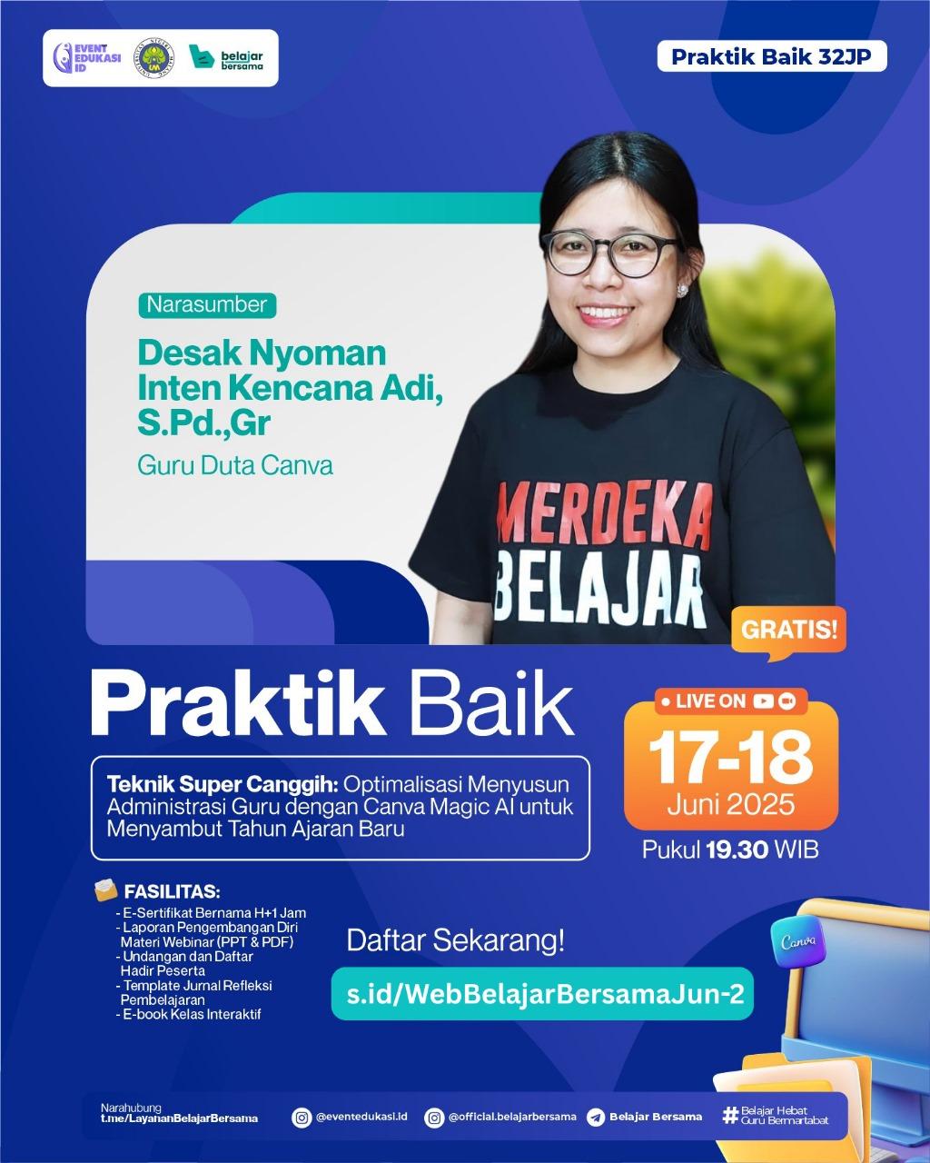 PRAKTIK BAIK 32JP: "- Teknik Super Canggih: Optimalisasi Menyusun Administrasi Guru dengan Canva Magic AI untuk Menyambut Tahun Ajaran Baru"