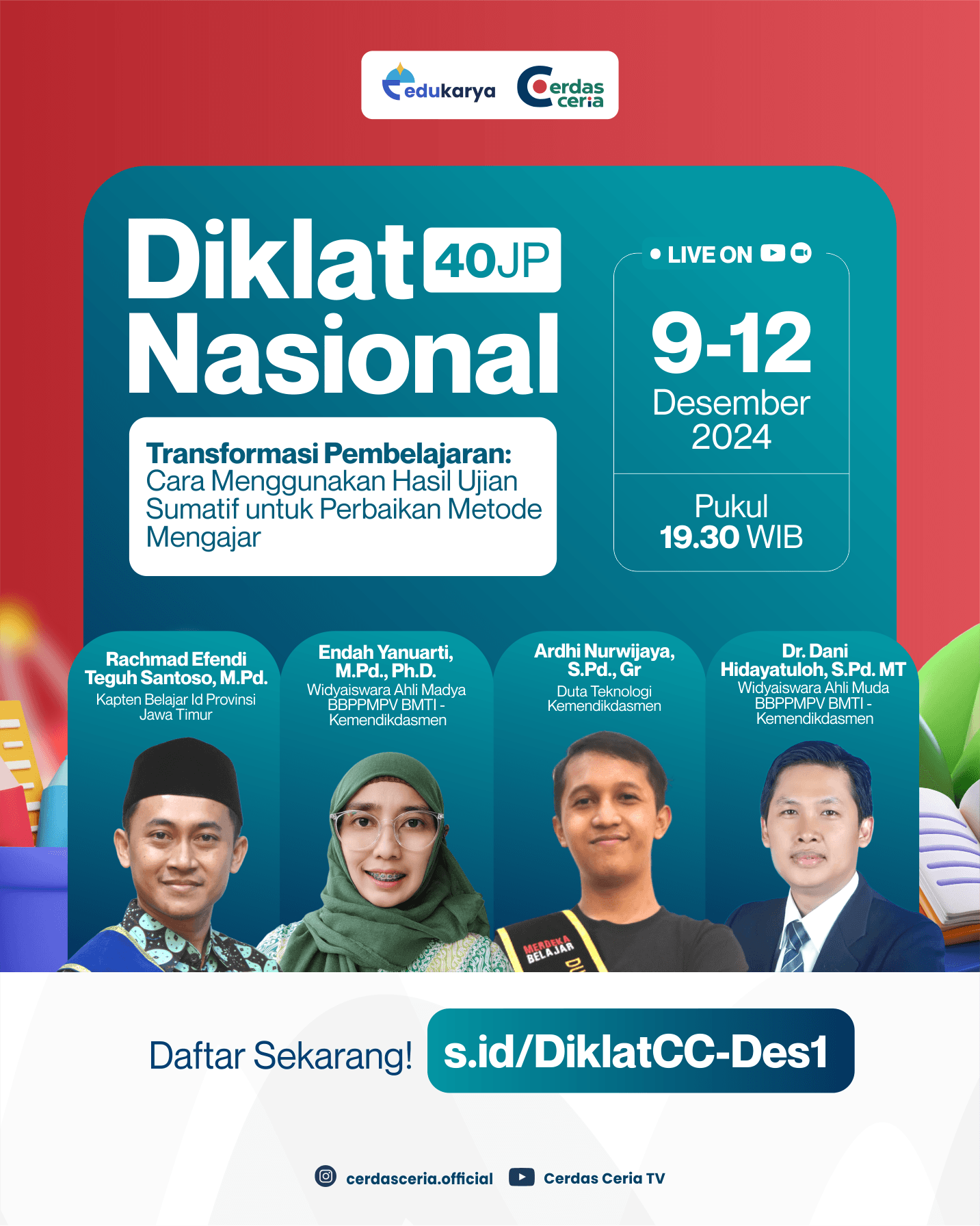 Diklat Nasional 40JP: "Transformasi Pembelajaran: Cara Menggunakan Hasil Ujian Sumatif untuk Perbaikan Metode Mengajar"