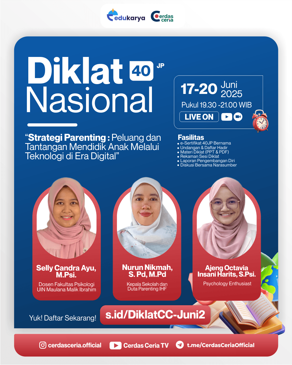 Diklat Nasional 40JP Strategi Parenting : Peluang & Tantangan Mendidik Anak Melalui Teknologi di Era Digital