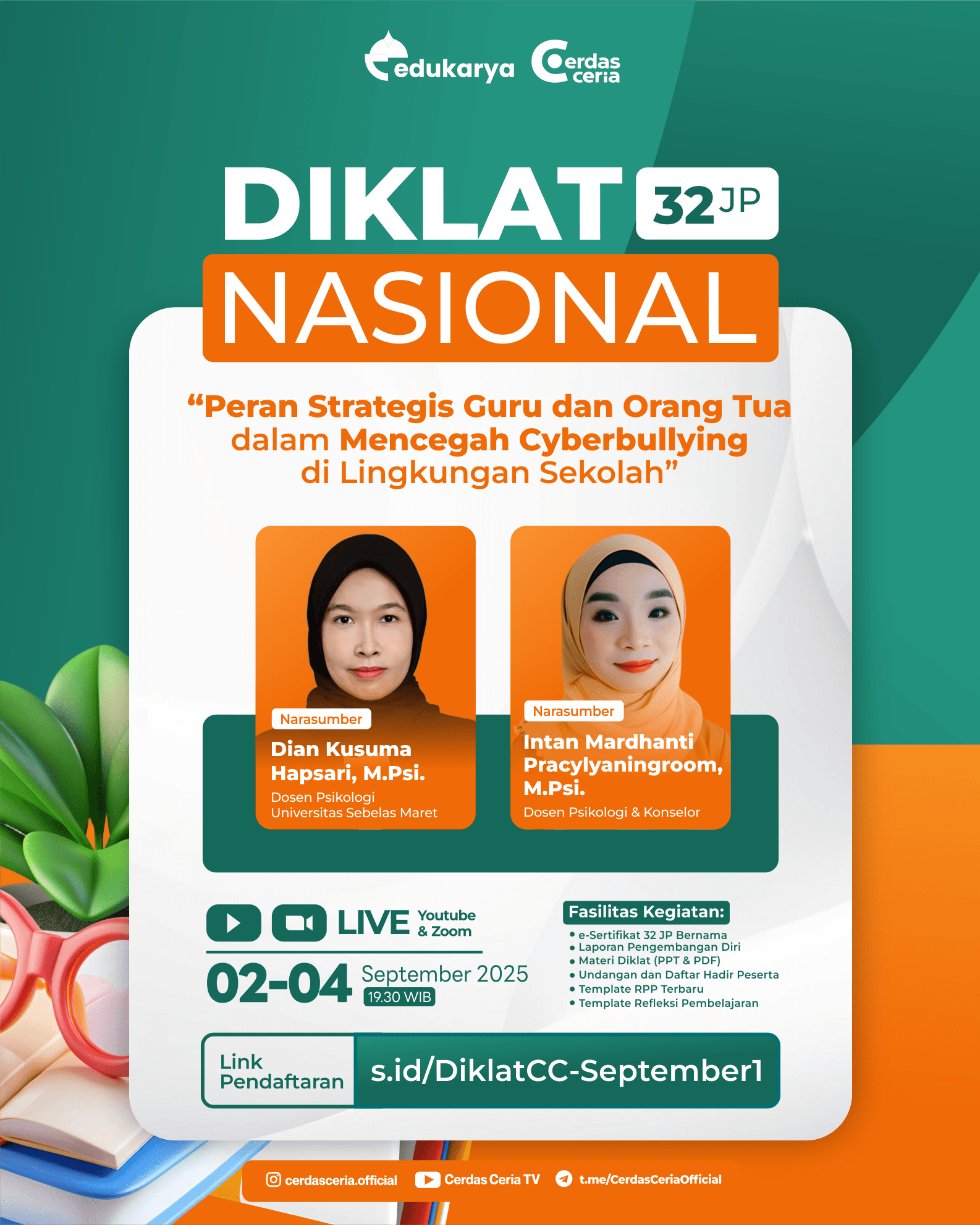 Diklat Nasional 32JP Peran Strategis Guru dan Orang Tua dalam Mencegah Cyberbullying di Lingkungan Sekolah