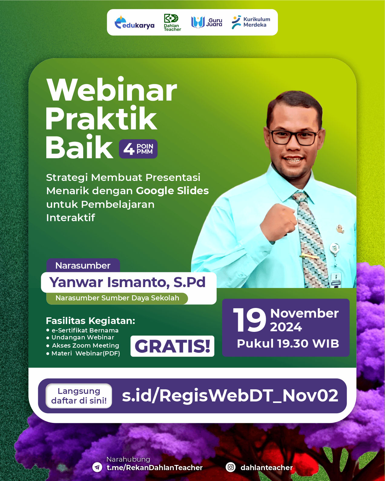 Webinar Berbagi Praktik Baik: Strategi Membuat Presentasi Menarik dengan Google Slides untuk Pembelajaran Interaktif