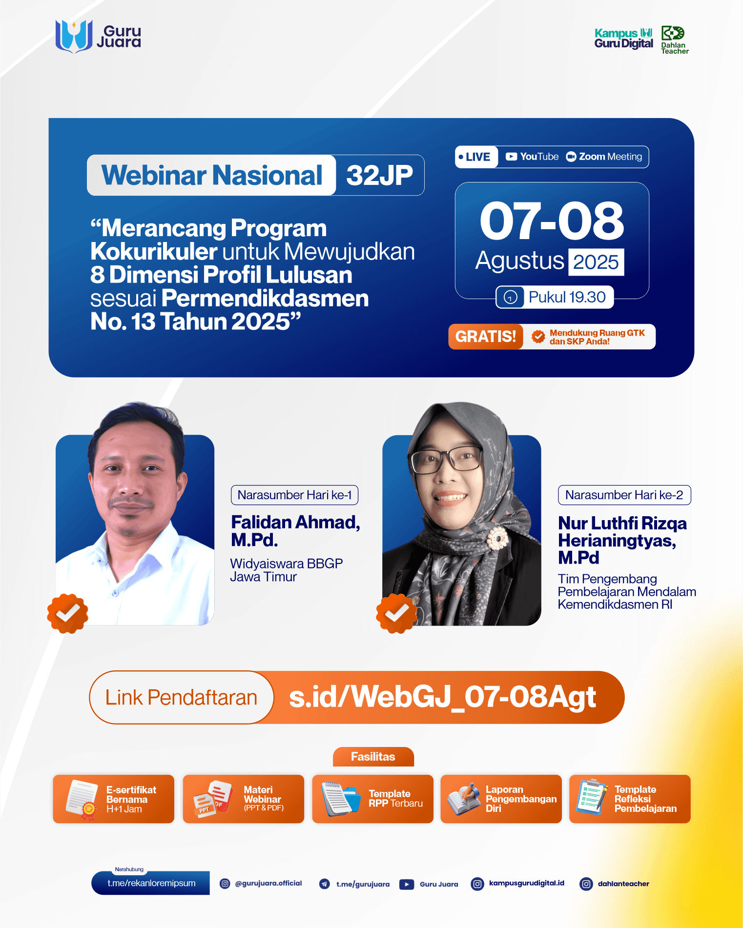 Merancang Program Kokurikuler untuk Mewujudkan 8 Dimensi Profil Lulusan sesuai Permendikdasmen No. 13 Tahun 2025	