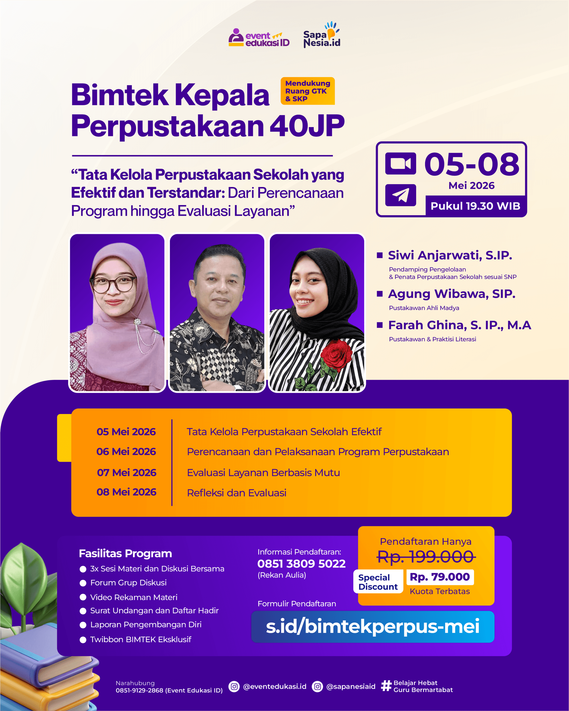 BIMTEK Kepala Perpustakaan 40JP : Tata Kelola Perpustakaan Sekolah yang Efektif dan Terstandar: Dari Perencanaan Program hingga Evaluasi Layanan