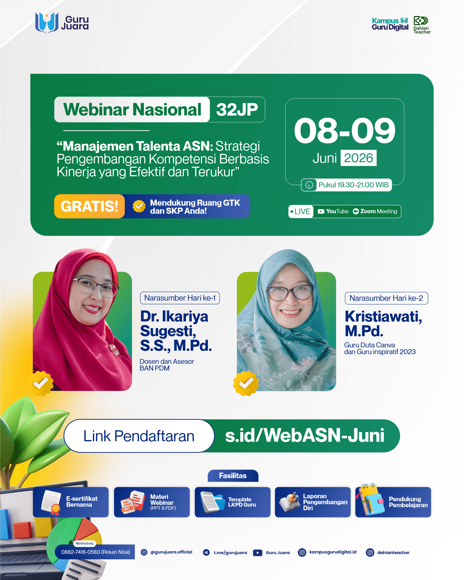 Webinar Nasional 32 JP: "Manajemen Talenta ASN: Strategi Pengembangan Kompetensi Berbasis Kinerja yang Efektif dan Terukur"