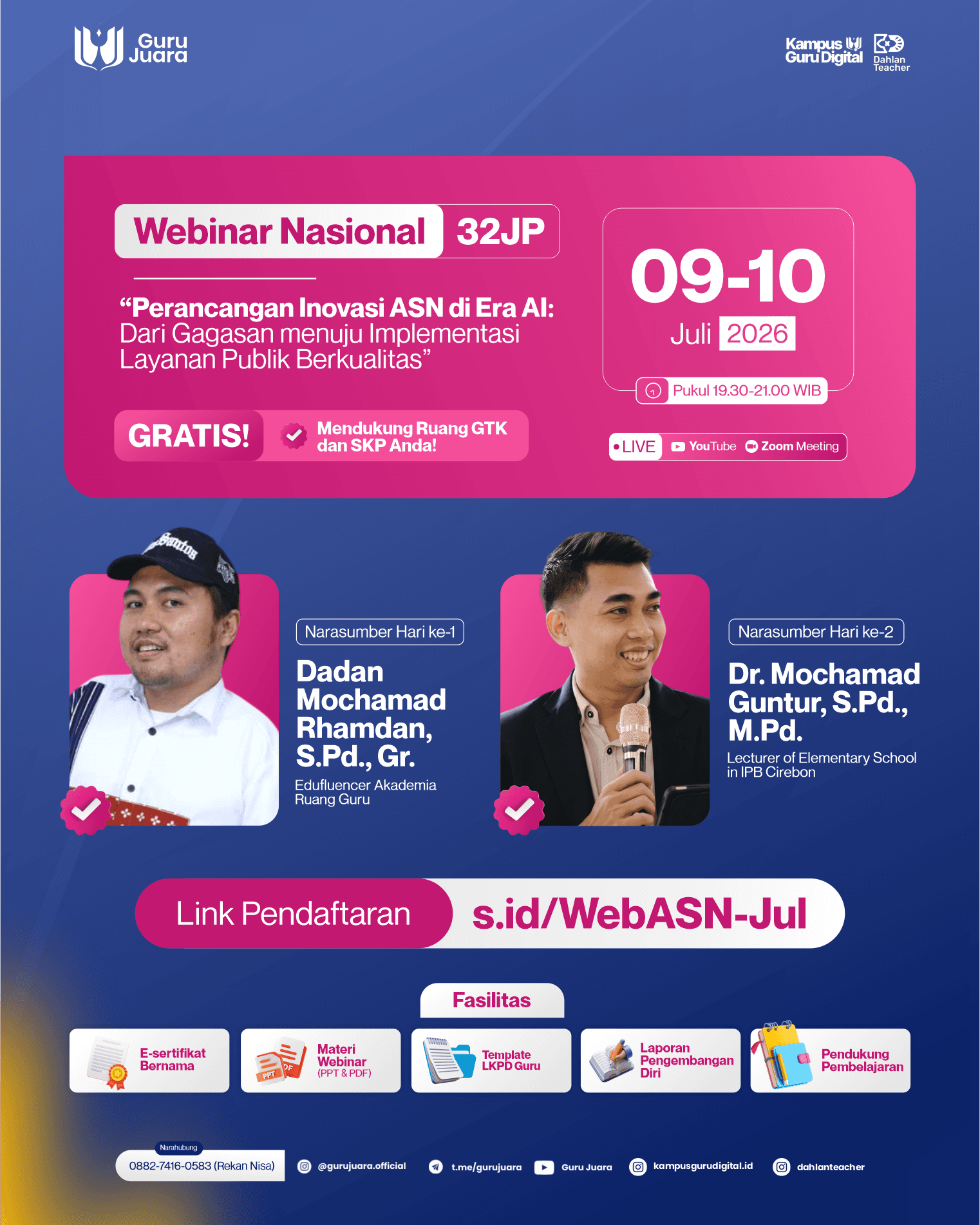 Webinar Nasional 32JP: "Perancangan Inovasi ASN di Era AI: Dari Gagasan menuju Implementasi Layanan Publik Berkualitas”