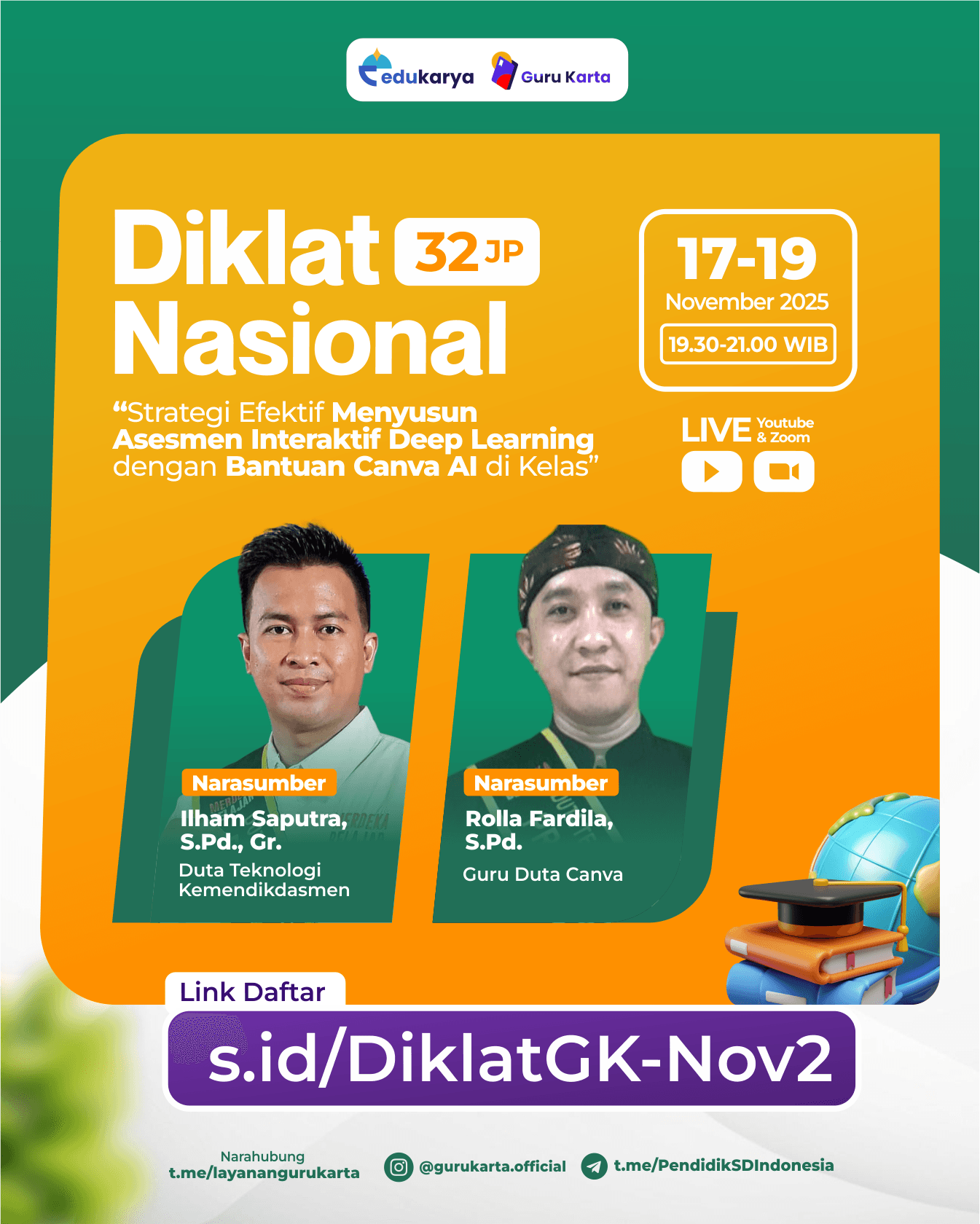 DIKLAT NASIONAL 32 JP Strategi Efektif Menyusun Asesmen Interaktif Deep Learning dengan Bantuan Canva AI di Kelas