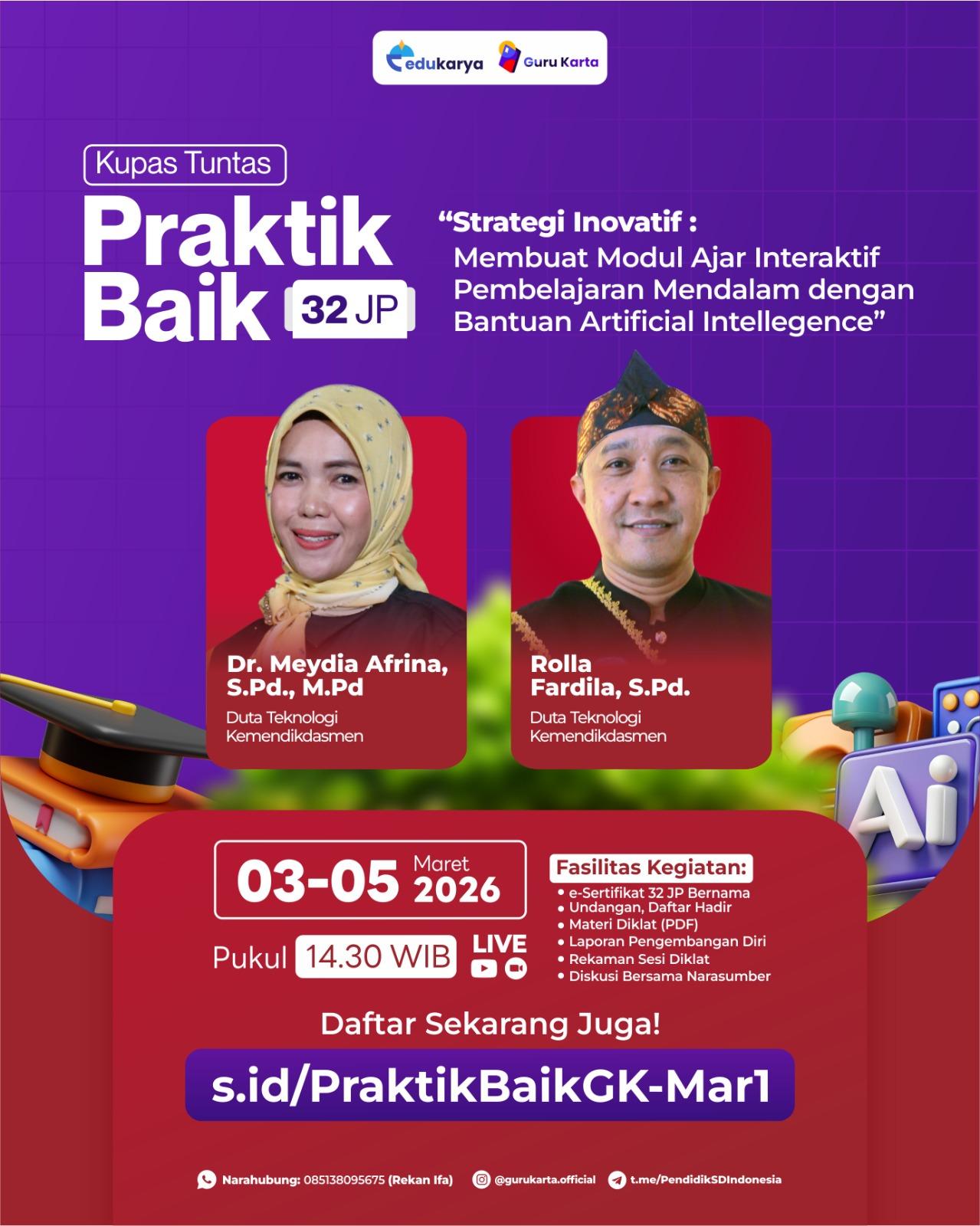 Praktik Baik 32 JP Strategi Inovatif Membuat Modul Ajar Interaktif Pembelajaran Mendalam dengan Bantuan Artificial Intellegence