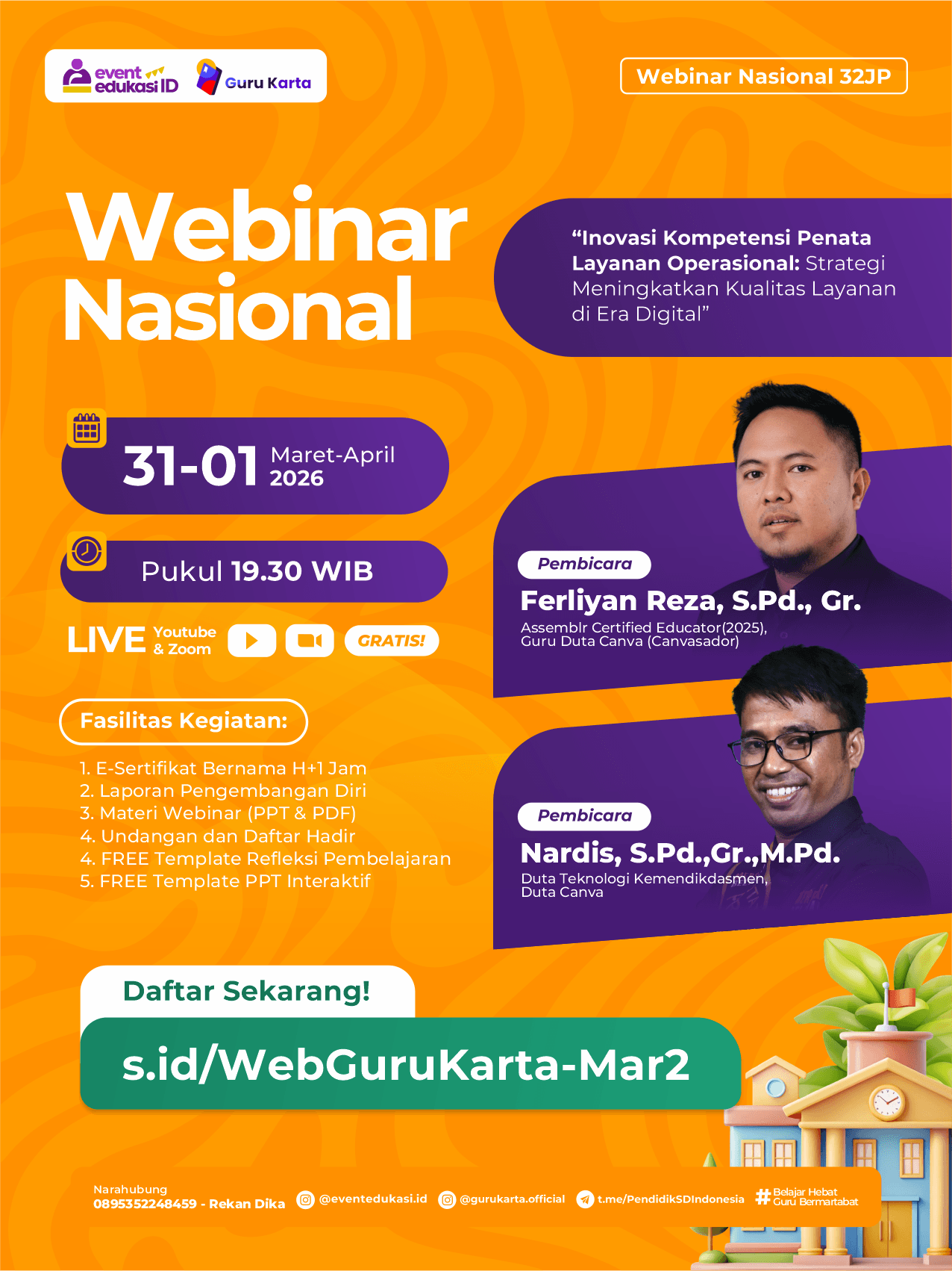 WEBINAR NASIONAL 32JP: "⁠Inovasi Era Digital: Cara Mudah Membuat Buku Digital Interaktif dengan Bantuan Artificial Intelligence"	