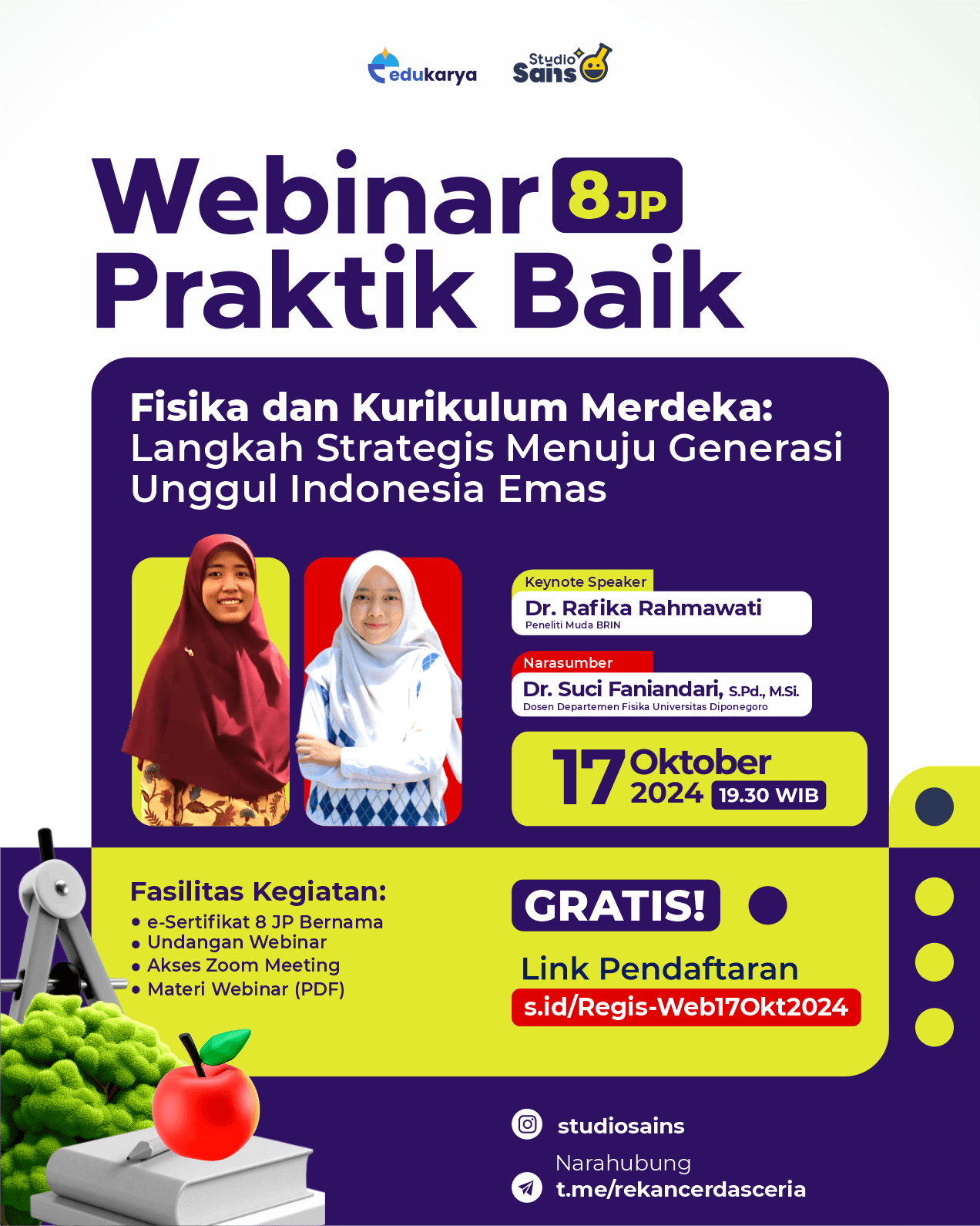 WEBINAR PRAKTIK BAIK  "Fisika dan Kurikulum Merdeka: Langkah Strategis Menuju Generasi Unggul Indonesia Emas"