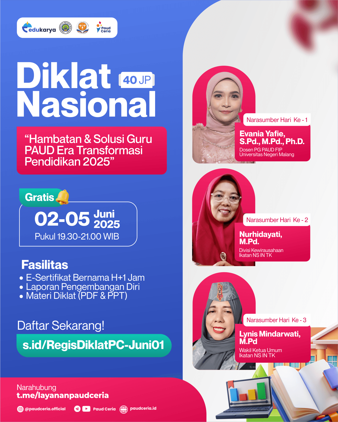 "Diklat Nasional 40JP Hambatan & Solusi Guru PAUD Era Transformasi Pendidikan 2025"