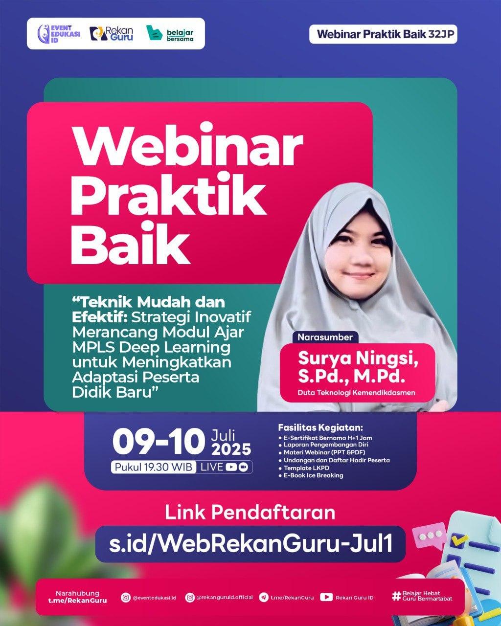 PRAKTIK BAIK 32JP: "Teknik Mudah  dan Efektif: Strategi Inovatif Merancang Modul Ajar MPLS Deep Learning untuk Meningkatkan Adaptasi Peserta Didik Baru"