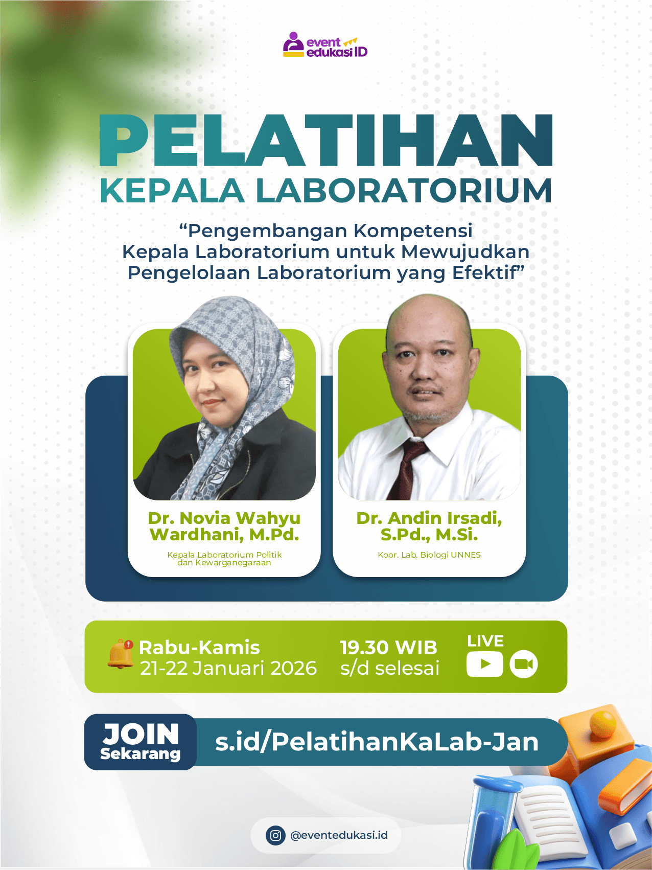  Pelatihan Kepala Laboratorium 32JP dengan topik "Pengembangan Kompetensi Kepala Laboratorium untuk Mewujudkan Pengelolaan Laboratorium yang Efektif"  