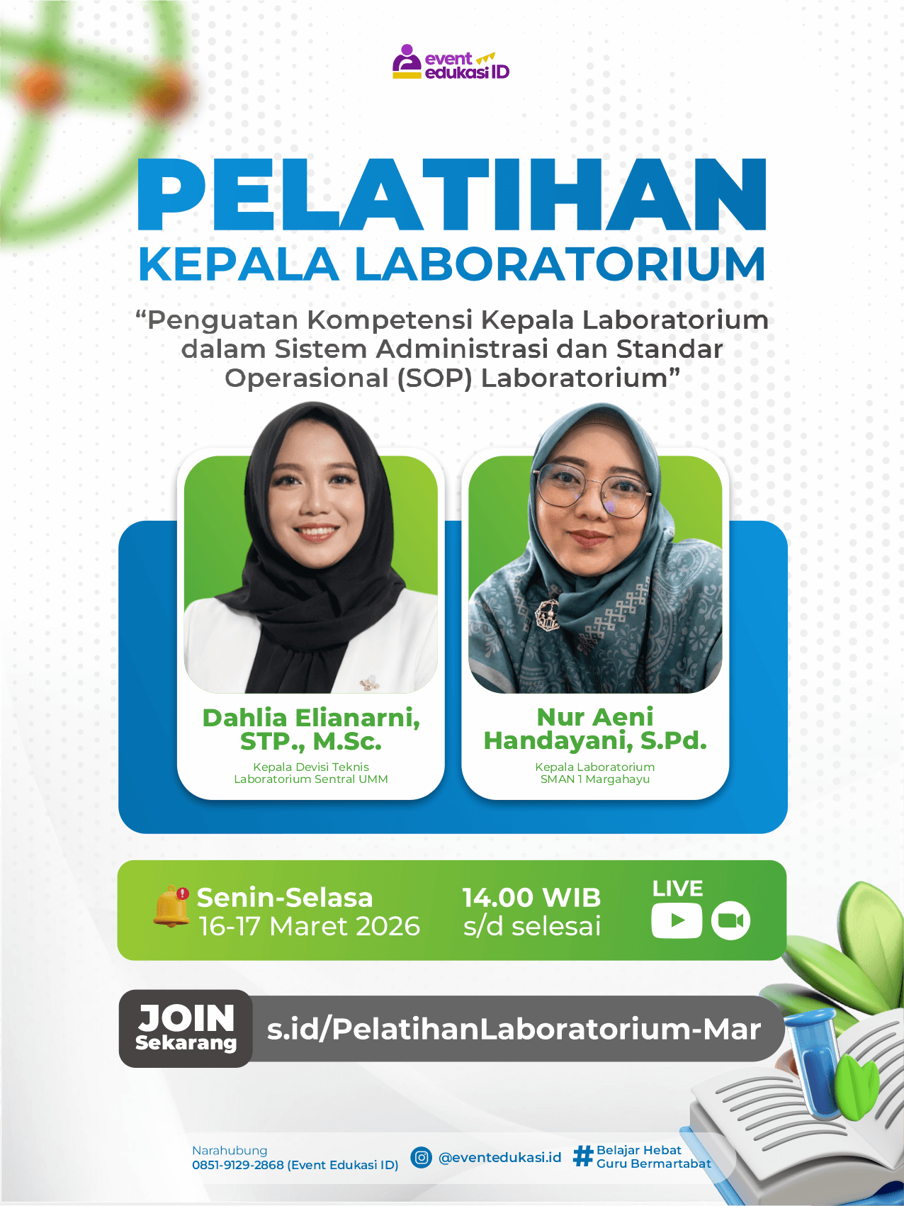 Pelatihan Laboratorium 32JP dengan topik "Penguatan Kompetensi Kepala Laboratorium dalam Sistem Administrasi dan Standar Operasional (SOP) Laboratorium"      