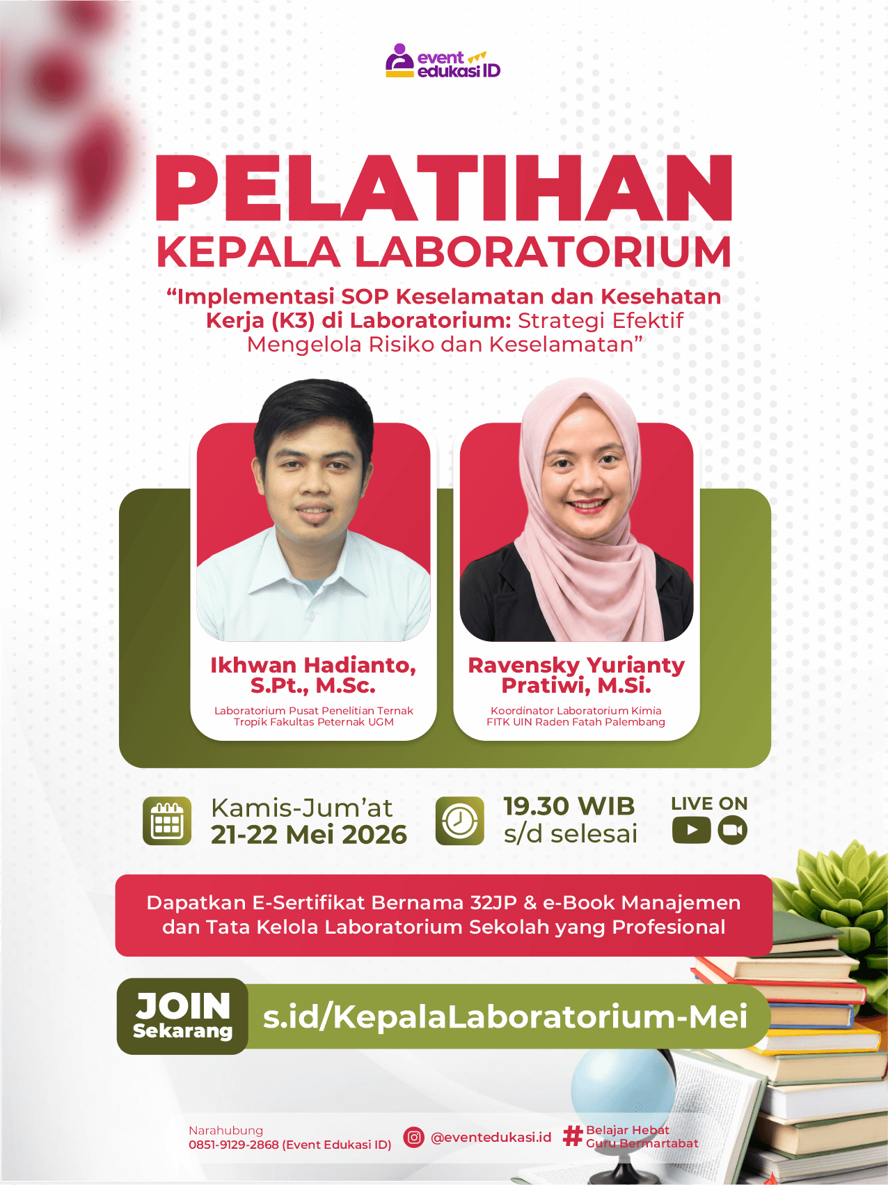 Pelatihan Kepala Laboratorium 32JP: " Implementasi SOP Keselamatan dan Kesehatan Kerja (K3) di Laboratorium: Strategi Efektif Mengelola Risiko dan Keselamatan"