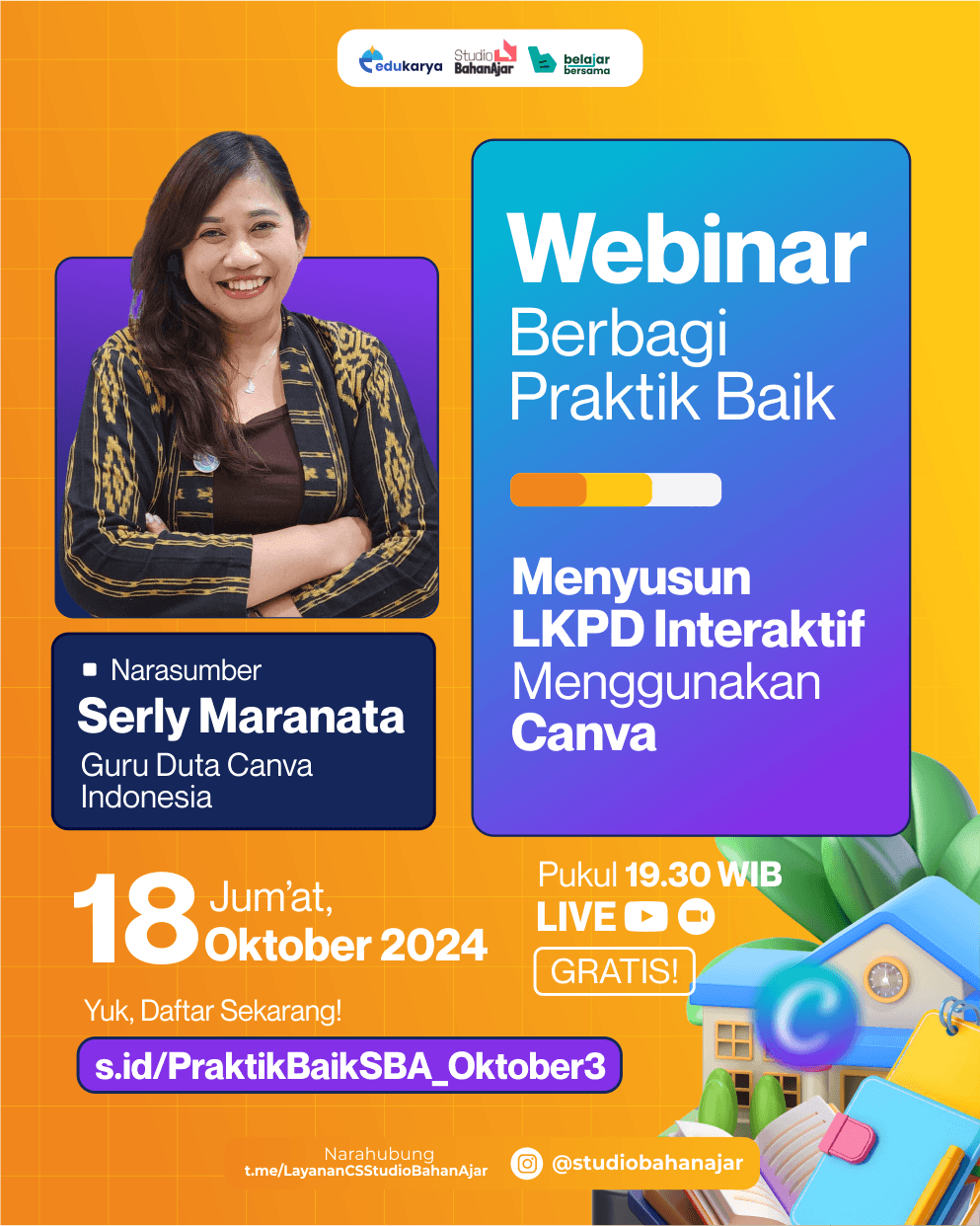 Webinar Berbagi Praktik Baik : Menyusun LKPD Interaktif Menggunakan Canva