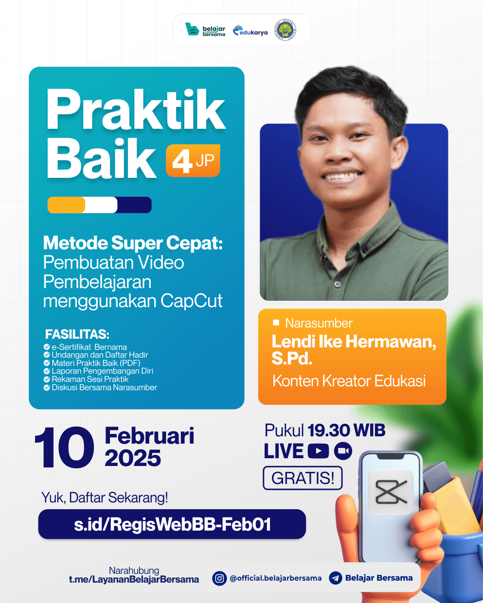 Praktik Baik "Metode Super Cepat: Pembuatan Video Pembelajaran menggunakan CapCut"