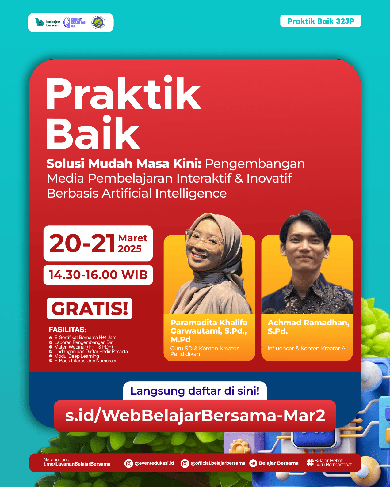 Praktik Baik 32JP: "Solusi Mudah Masa Kini: Pengembangan Media Pembelajaran Interaktif & Inovatif Berbasis Artificial Intelligence"