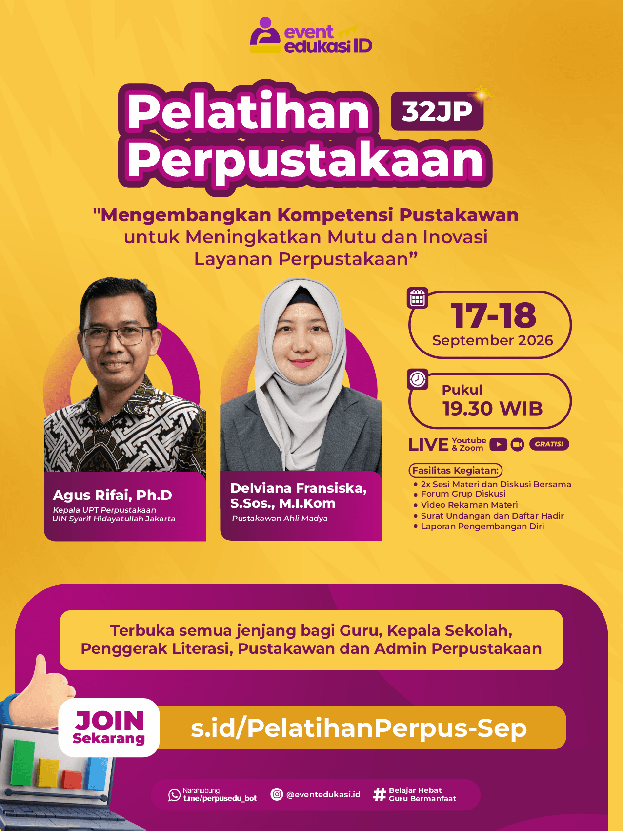 Pelatihan Perpustakaan 32JP: "Mengembangkan Kompetensi Pustakawan untuk Meningkatkan Mutu dan Inovasi Layanan Perpustakaan"