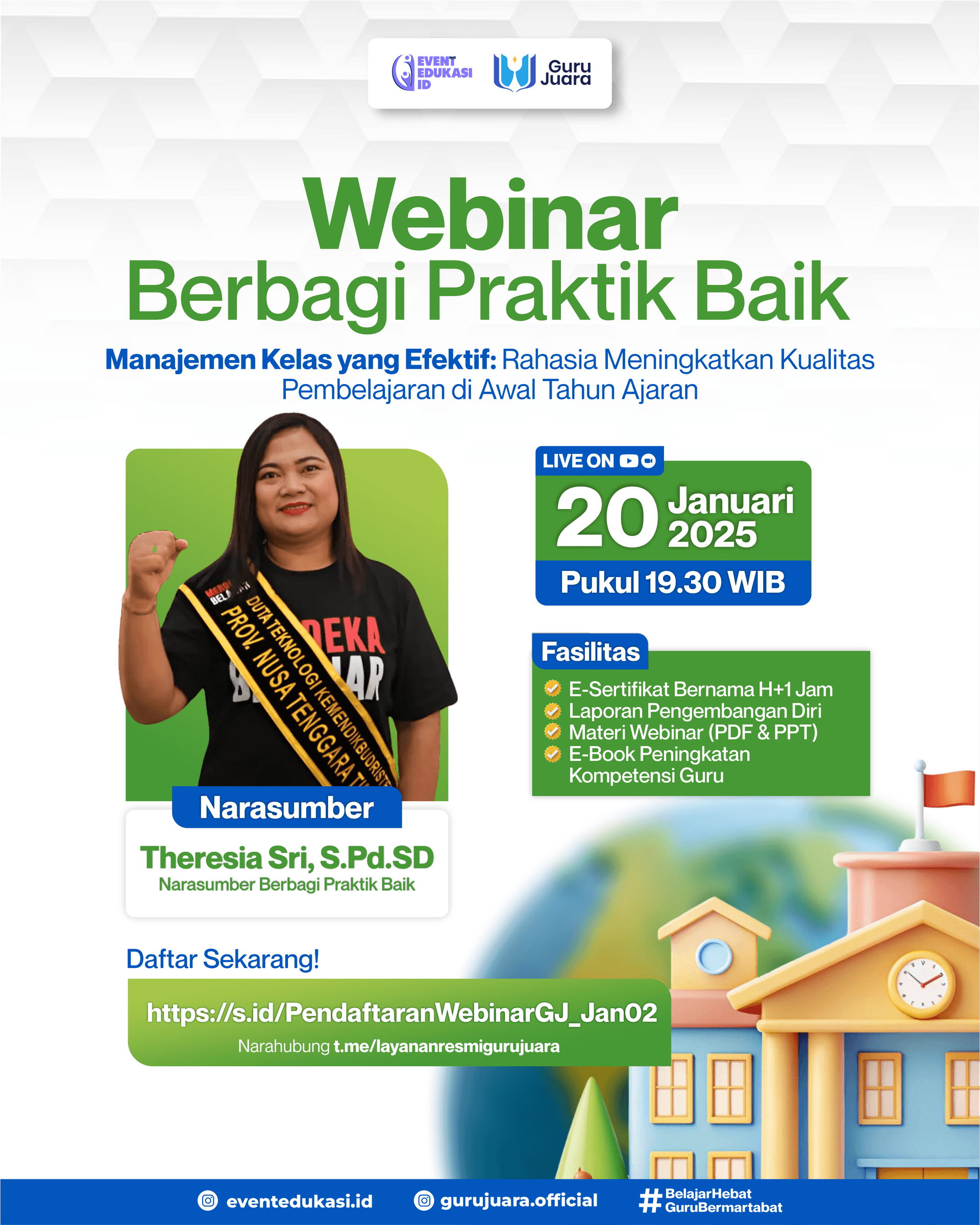 WEBINAR BERBAGI PRAKTIK BAIK "Manajemen Kelas yang Efektif: Rahasia Meningkatkan Kualitas Pembelajaran di Awal Tahun Ajaran"