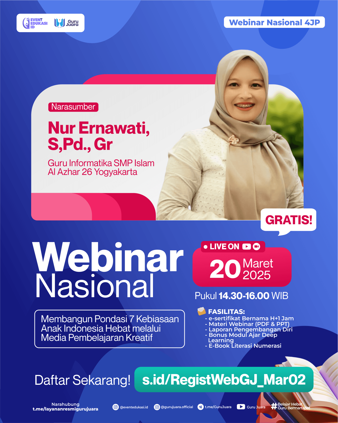 Webinar Praktik Baik 4 JP: Membangun Pondasi 7 Kebiasaan Anak Indonesia Hebat melalui Media Pembelajaran Kreatif