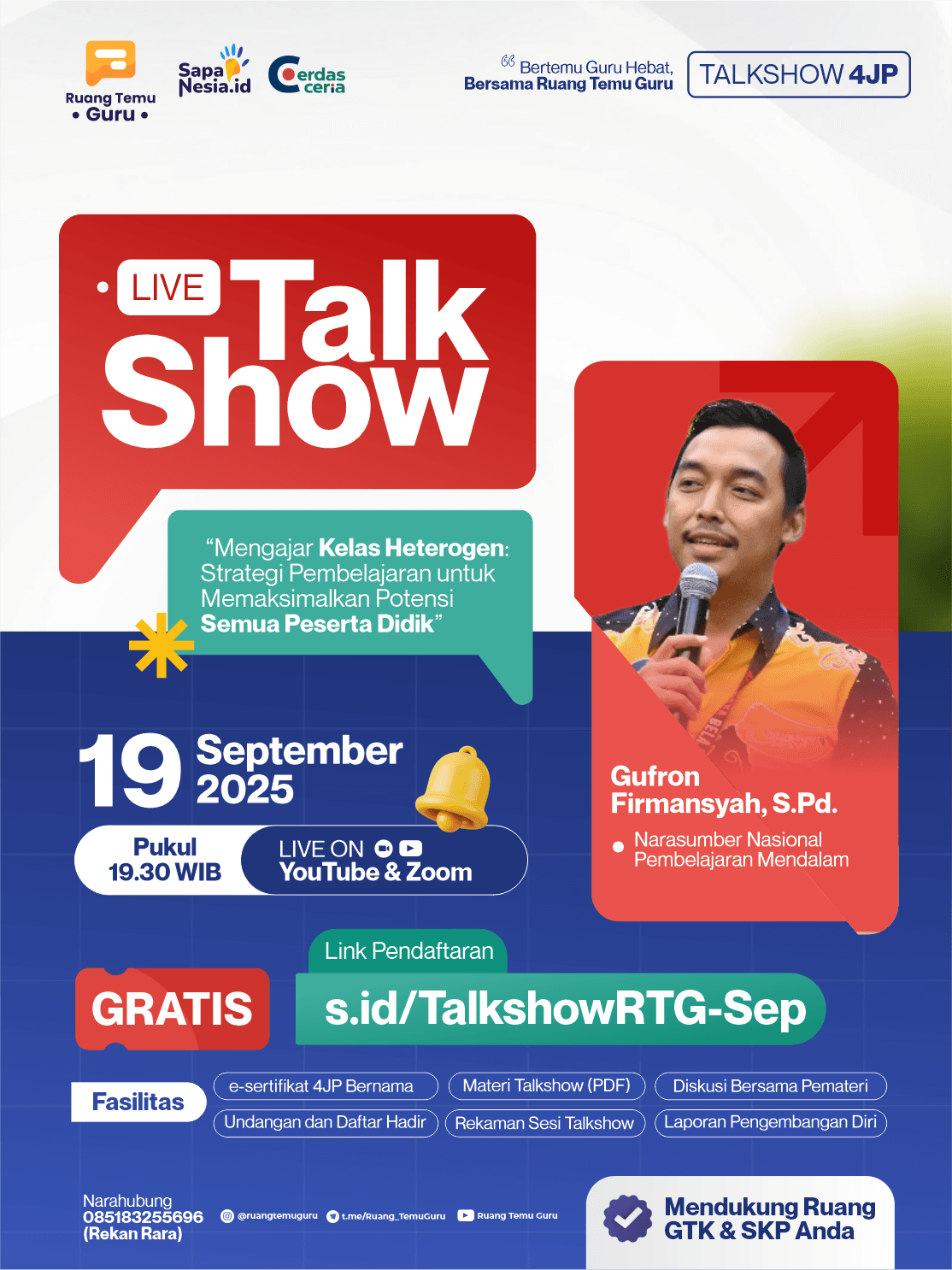 Live Session 4 JP "Mengajar Kelas Heterogen: Strategi Pembelajaran Memaksimalkan Potensi Semua Peserta Didik"